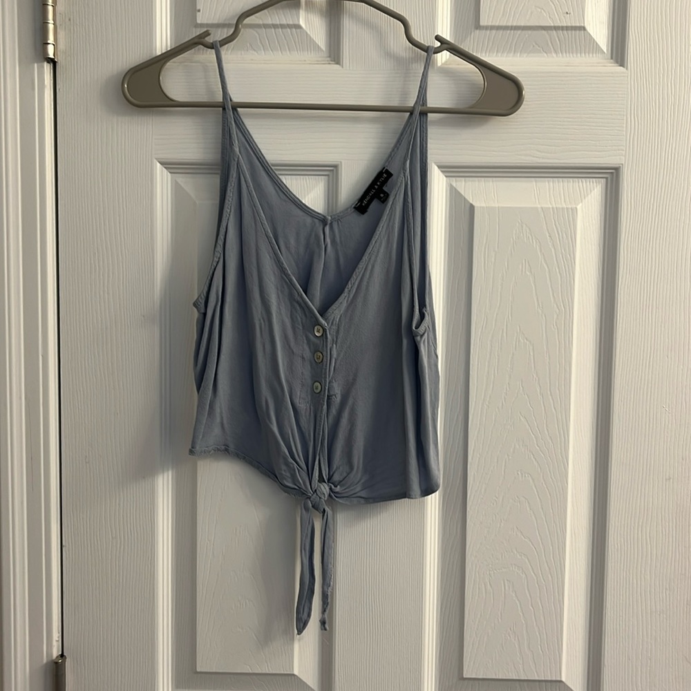 Women’s Baby Blue Kendall and Kylie Crop Top Tank Top